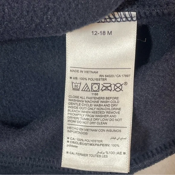 Old Navy Microfleece Button-Front Color-Block One-Piece for Baby - 12-18 Months - Picture 14 of 14